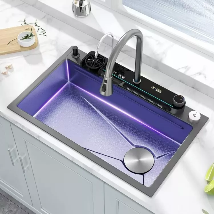 Faucet จอแสดงผลดิจิตอลอัจฉริยะสแตนเลส